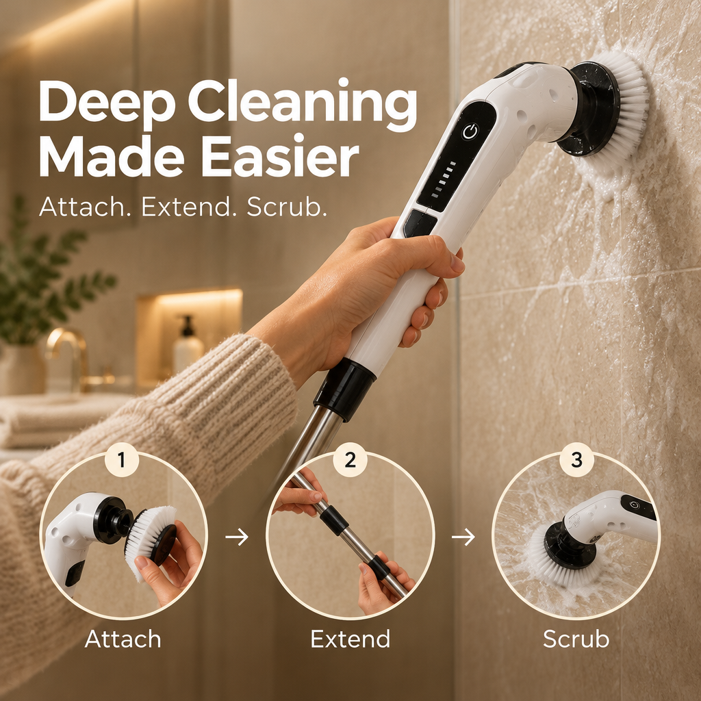 Scrub More. Bend Less.